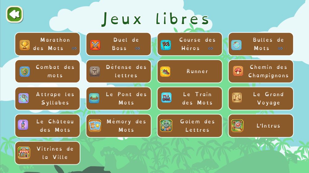 Aperçu de la variété des mini-jeux